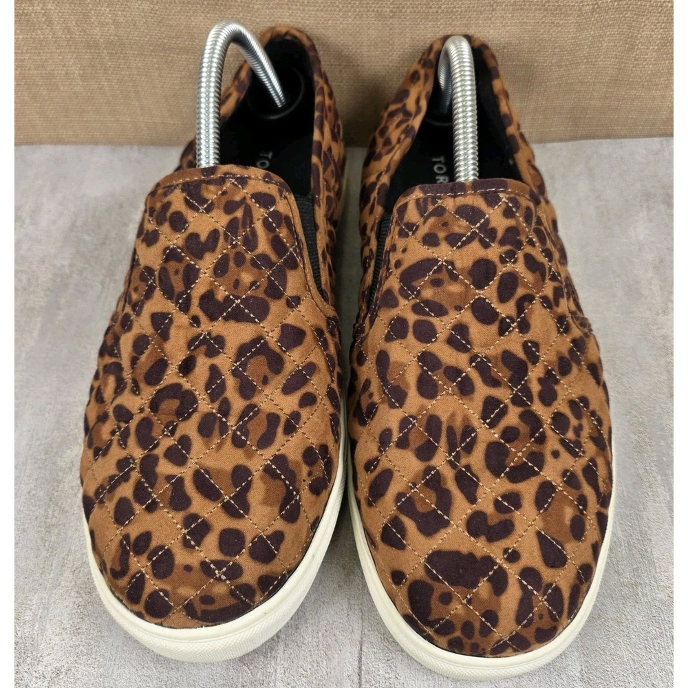 Torrid Women's Leopard Print Fabric Slip On Walking Casual Shoes Size 9.5 WW EUC